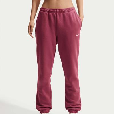 Nike studio fleece women's mid-rise cuffed broek
