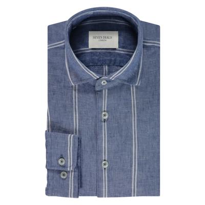 Seven Dials Overhemd SDL26107AV10 Blauw