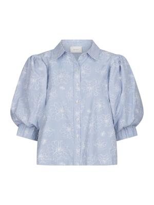 Neo Noir Blouse Etta Flower Stripe | Light Blue