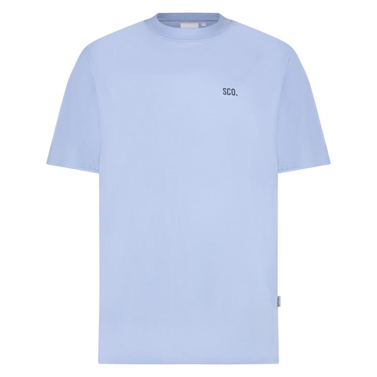 Supply & Co. T-shirt korte mouw Blauw Lungo Tee With Chestlogo 24108LU16/210 light blue