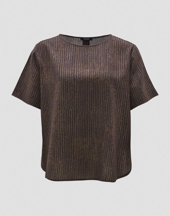 Blouseshirt met all-over motief, model 'FASPA DESERT'