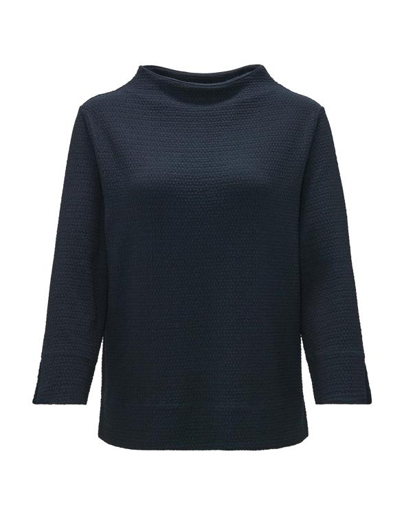 Opus - Blauw Structuur sweater Blauw 36 - Maat 36