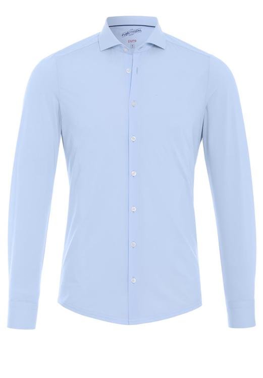 Pure - H.Tico The Functional Shirt Blauw - Heren - Maat 46 - Slim-fit