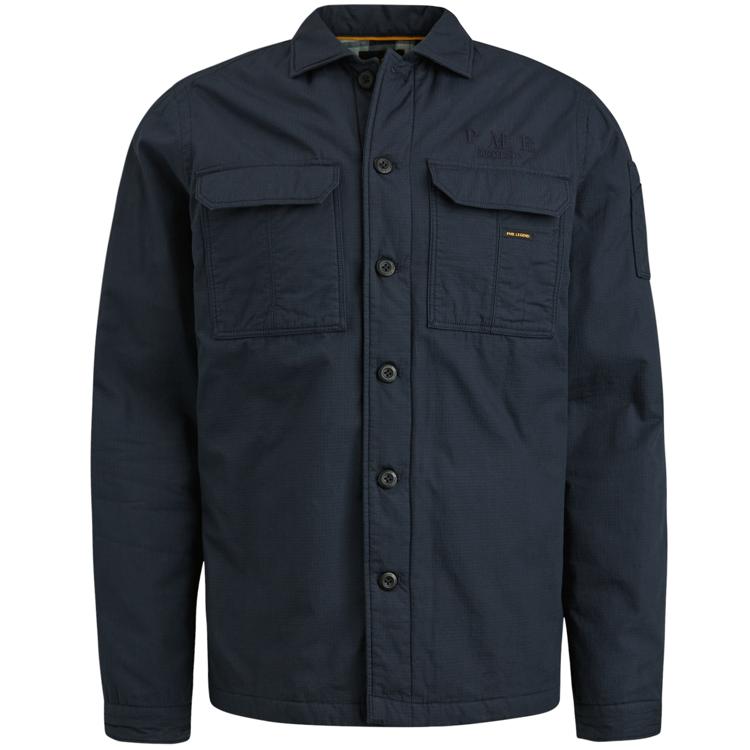 Shirt jacket met ribstructuur