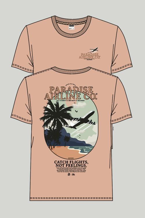Kultivate T-shirt Ts Airline 2401020203 873 Peach Parfait Mannen Maat - XL