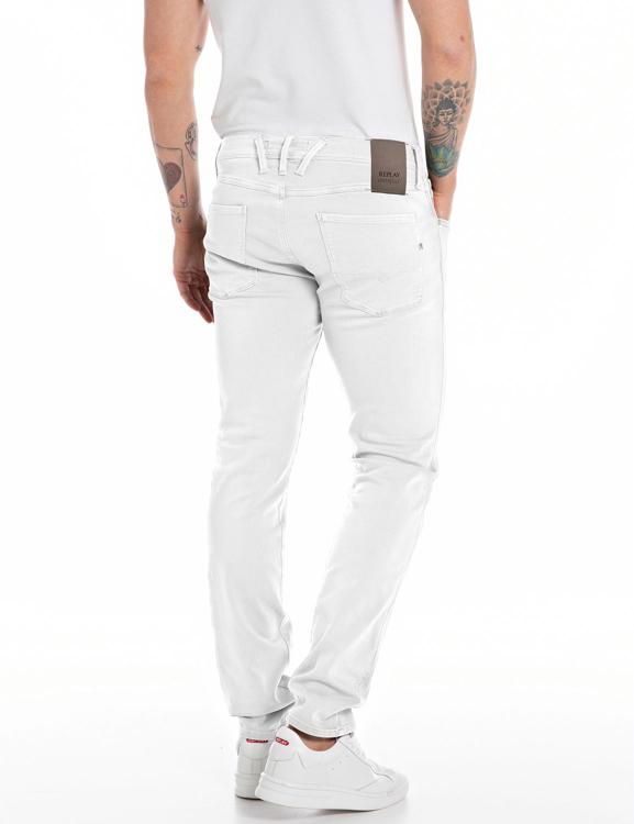 Replay Men's Jeans M914Y Anbass Hyperflex White Shades, Medium Grey 096