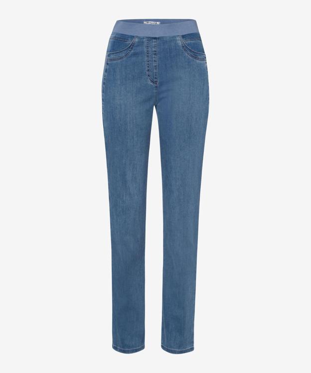 Slim fit jeans met elastische band, model 'Pamina Fun'