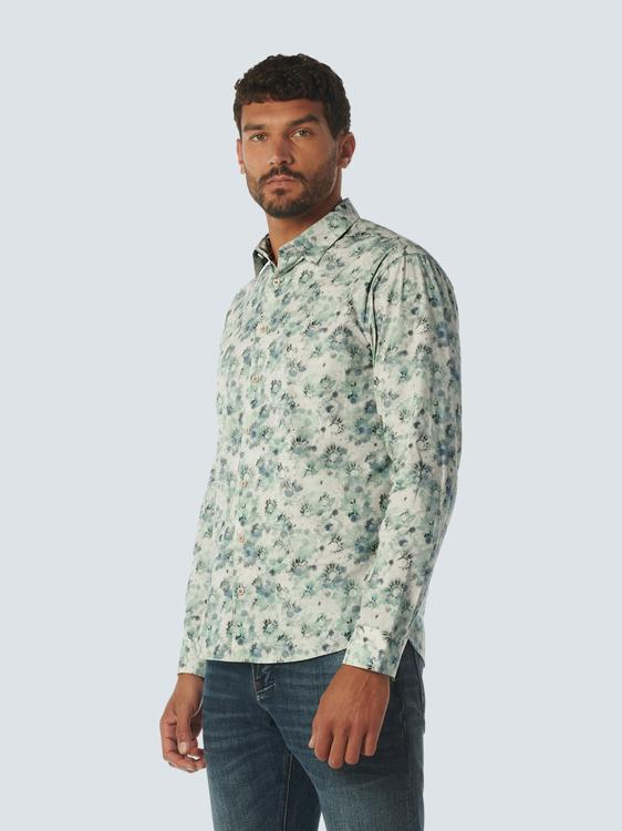 NO-EXCESS Overhemd Shirt Stretch Allover Printed 23430124 153 Pacific Mannen Maat - XXL