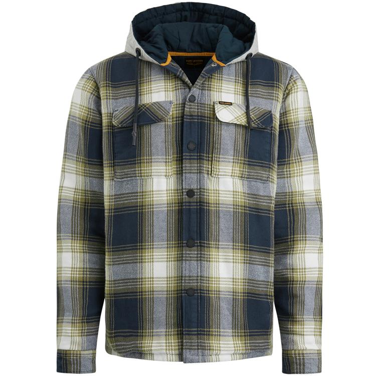 Shirt jacket met capuchon