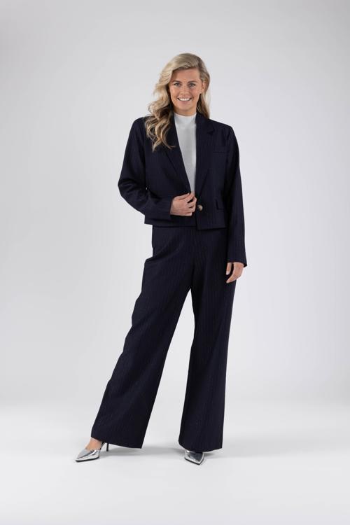 NUKUS Broek New York Stripe | Navy