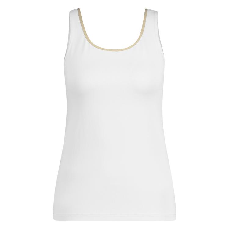 NUKUS Juba Singlet I Tops & T-shirts Dames - Shirt - Ecru - Maat XXL