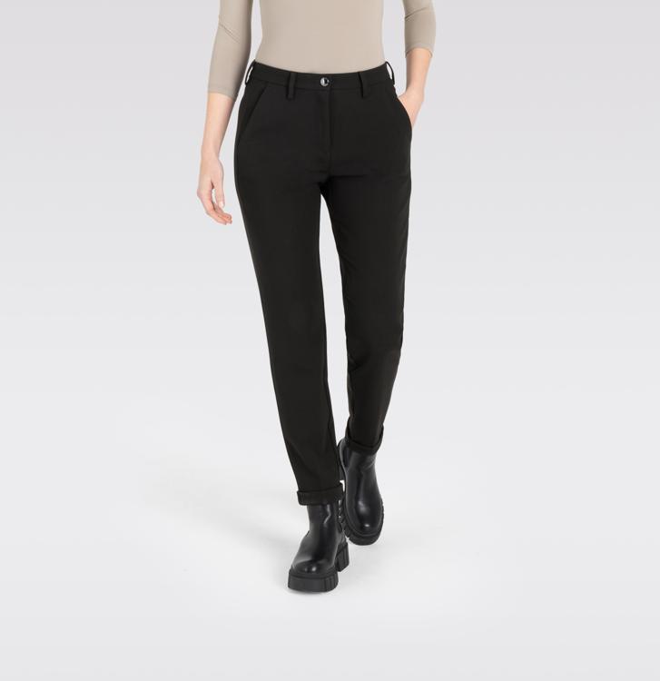 High waist broek met knoopsluiting