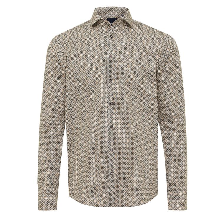 TRESANTI | DRAGO | Shirt met beschadigd medaillon | Donker groen | Size L