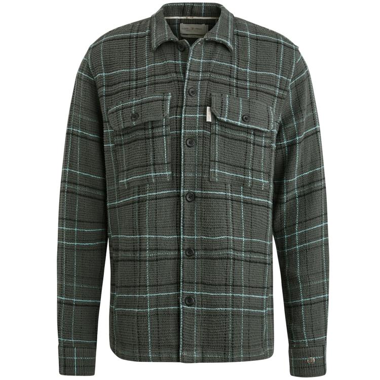 Cast Iron Overshirt Waffle Ruit Groen