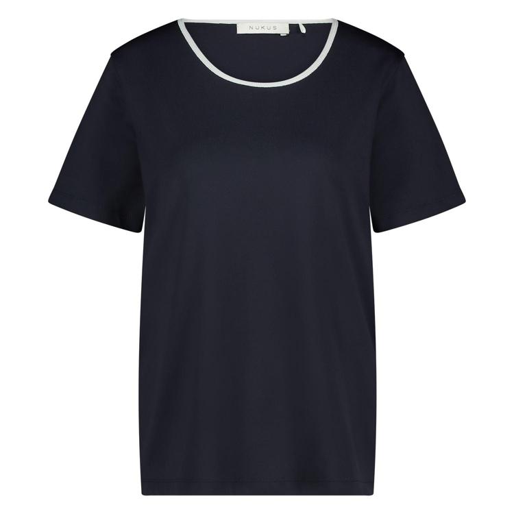 NUKUS Tirza Top Uni Tops & T-shirts Dames - Shirt - Blauw - Maat XL