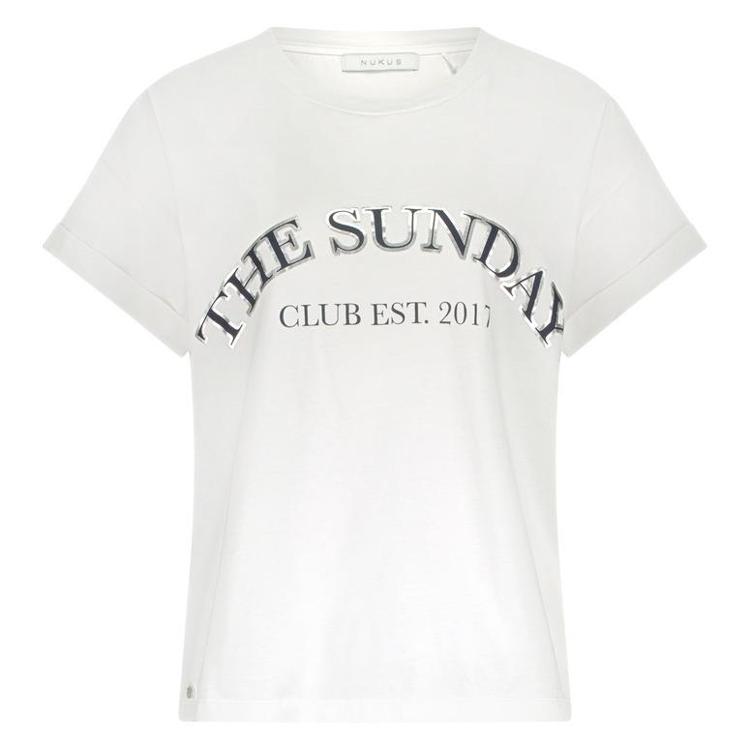 NUKUS Meike Shirt The Sunday Tops & T-shirts Dames - Shirt - Wit - Maat L