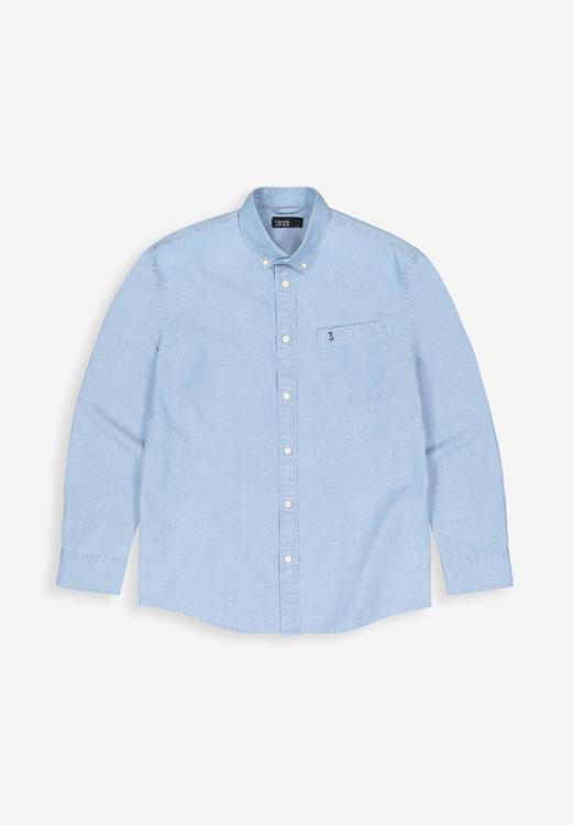 Butcher of Blue Casual hemd lange mouw Blauw Aidan Chambray Shirt M2514035/836