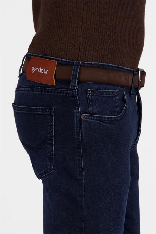 Cintura Uomo In Vera Pelle Atelier Gardeur – Larga 3,5 Cm, Fibbia Argentata, Classica Da Lavoro