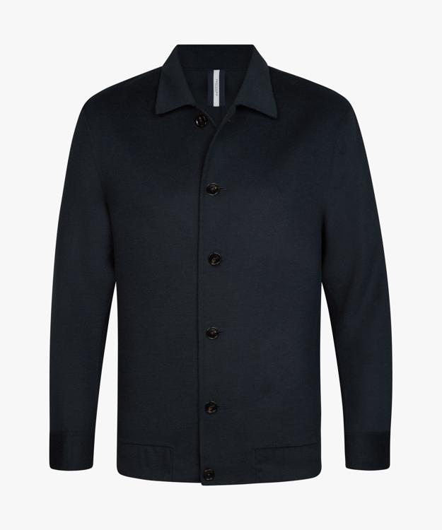 Profuomo Wollen Overshirt Donkerblauw PPXF30013A
