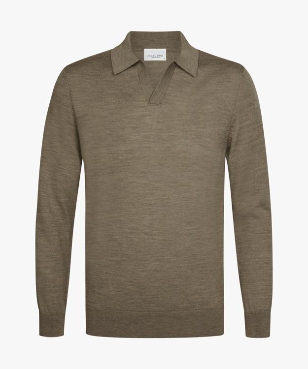 Profuomo Wollen Polotrui Taupe PPXJ30030H