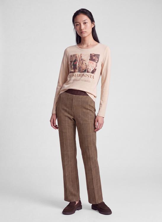 Rabe T-shirt Beige Fashionista Print 57-122305