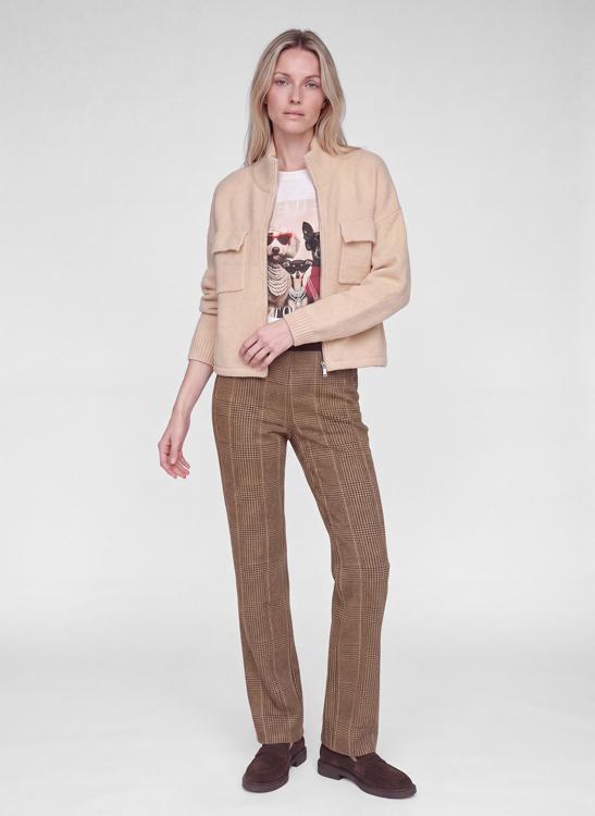 Rabe Beige Vest met Wol-mix en Rits 57-122533