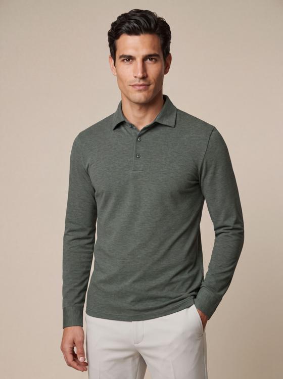 Cavallaro Napoli Polo Lange Mouw Grijs 116265015