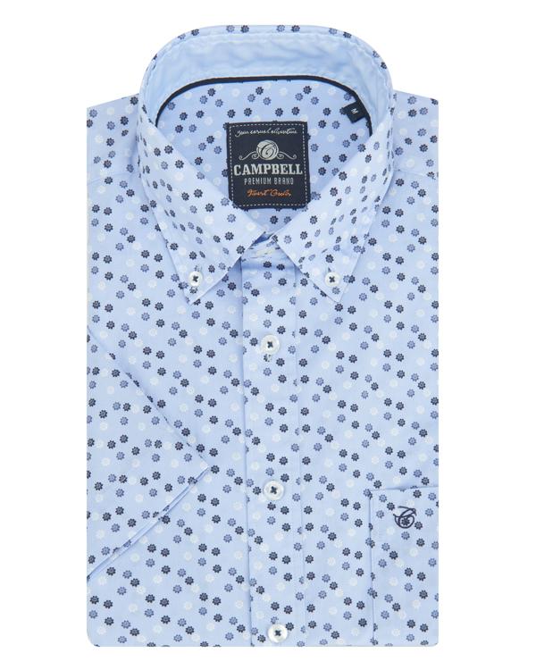 Campbell Classic Casual Overhemd Heren Kleding Korte Mouw