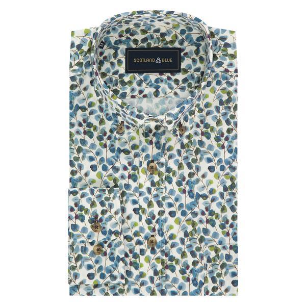 Scotland Blue Casual hemd lange mouw Multi Jerome Shirt Bd Printed Popli 24307JE23SB/500 multicolor