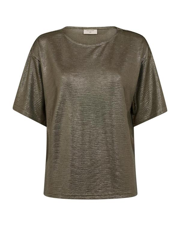 Freequent T-shirt Fqsatina Tee 205153 Deep Lichen Green Dames Maat - S